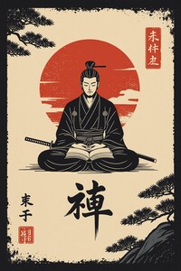 Temple, Mt Fuji in background.